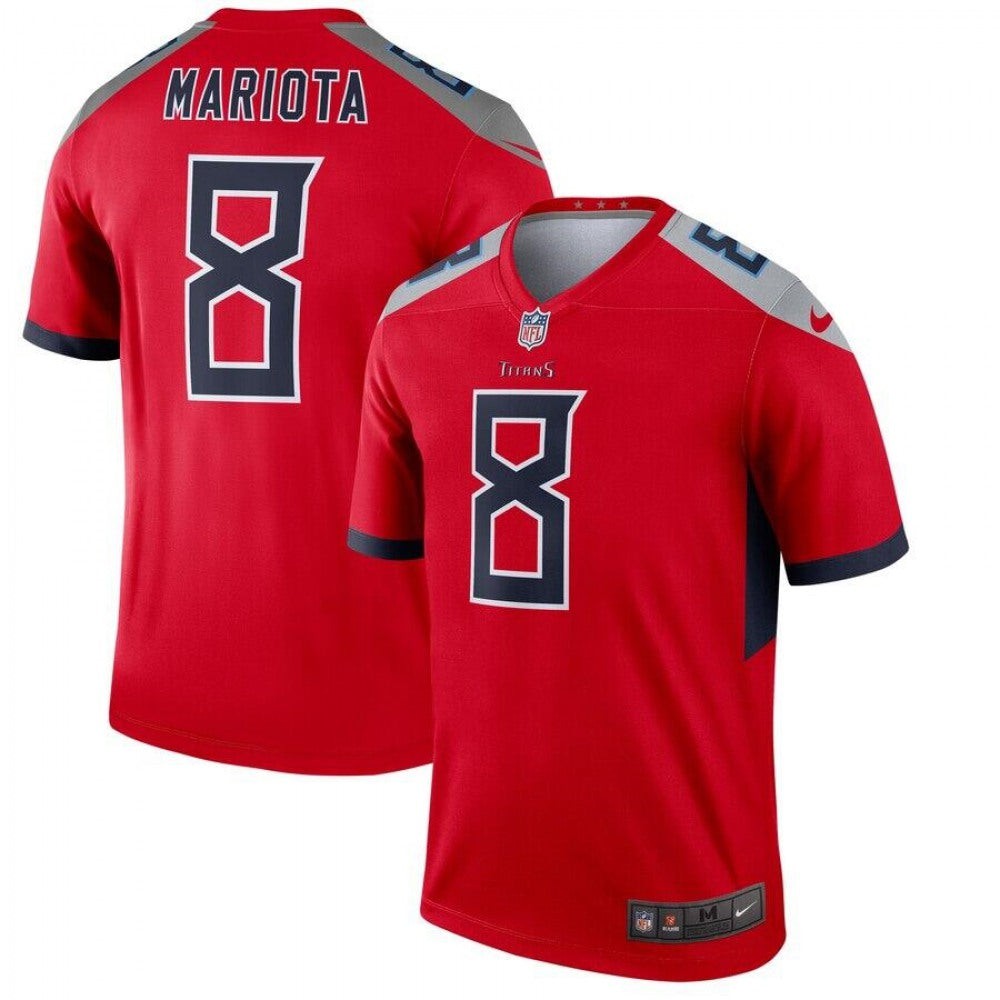 Men's Tennessee Titans #8 Marcus Mariota Red Silver Inverted Legend Jersey 