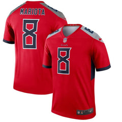 Men's Tennessee Titans #8 Marcus Mariota Red Silver Inverted Legend Jersey 