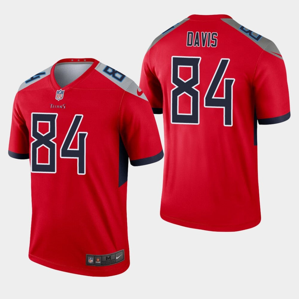 Men's Tennessee Titans #84 Corey Davis Red Inverted Legend Jersey 