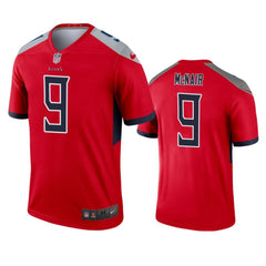 Men's Tennessee Titans #9 Steve McNair Red Inverted Legend Jersey 