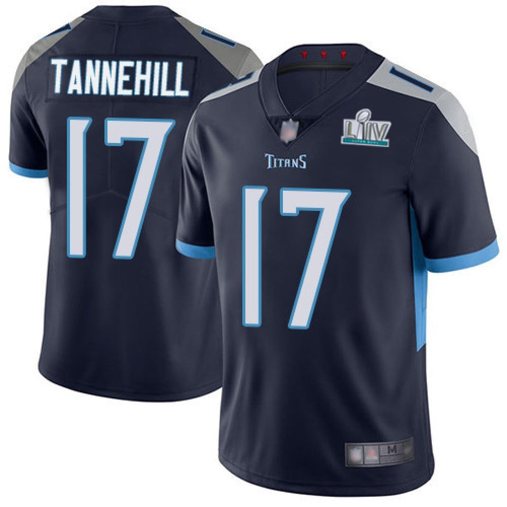 Men's Tennessee Titans #17 Ryan Tannehill Super Bowl LIV Navy Vapor Untouchable Stitched NFL Jersey 
