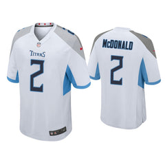 Men's Tennessee Titans #2 Cole McDonald White Stitched Jersey 