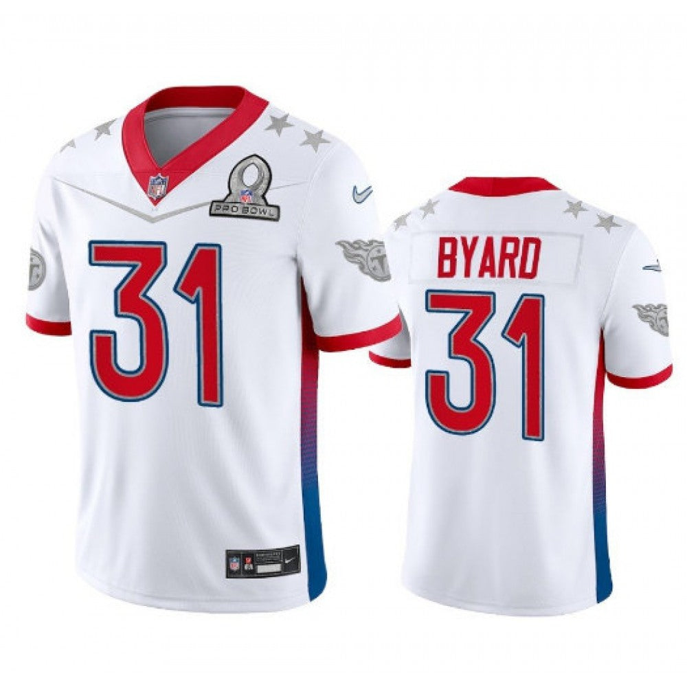 Men's Tennessee Titans #31 Kevin Byard 2022 White Pro Bowl Stitched Jersey 