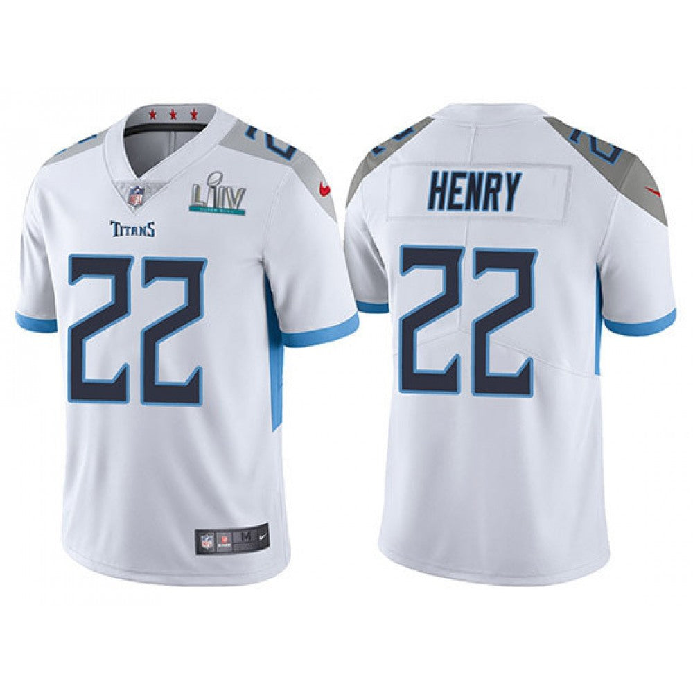 Men's Tennessee Titans #22 Derrick Henry Super Bowl LIV White Vapor Untouchable Stitched NFL Jersey 
