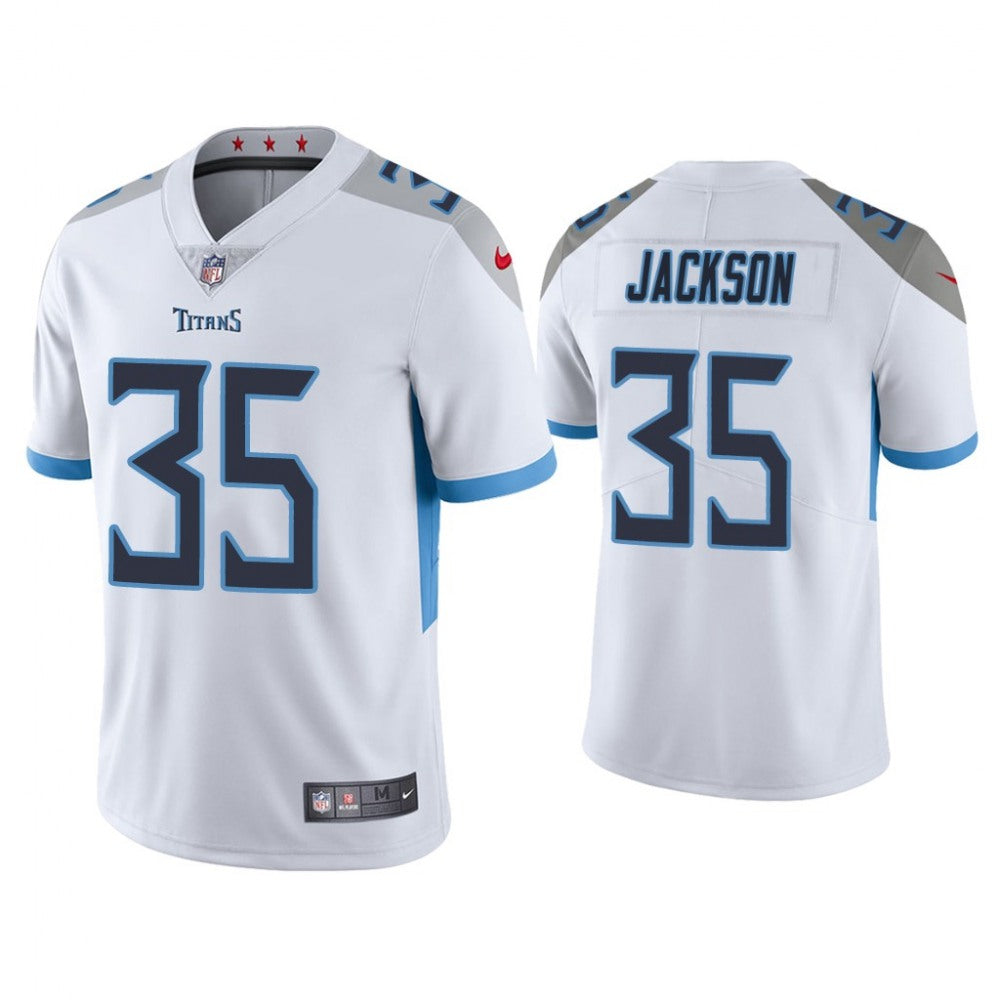 Men's Tennessee Titans #35 Chris Jackson White Vapor Untouchable Stitched Jersey 