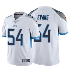 Men's Tennessee Titans #54 Rashaan Evans 100th White Vapor Untouchable Stitched Jersey 