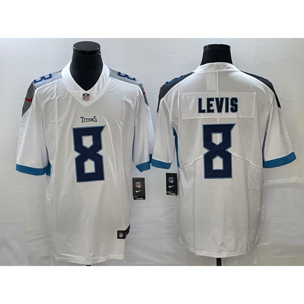 Men's Tennessee Titans #8 Will Levis White Vapor Untouchable Stitched Jersey 