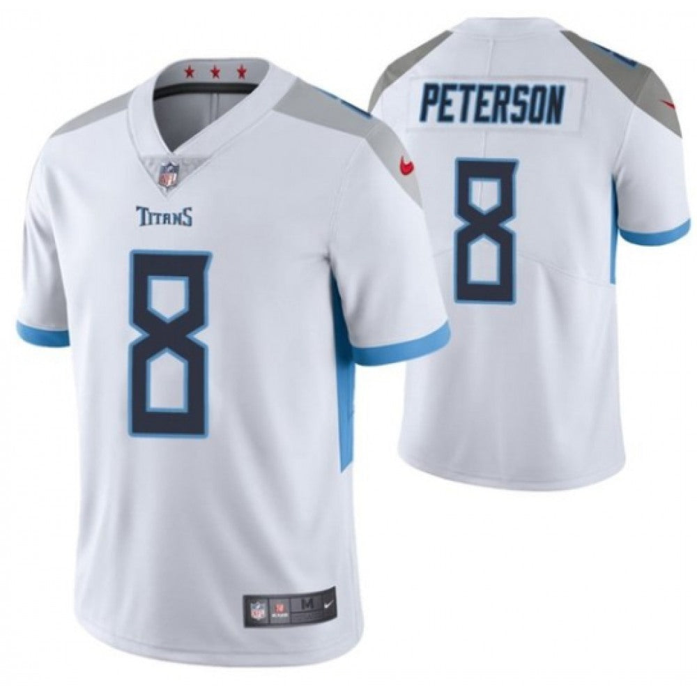 Men's Tennessee Titans #8 Adrian Peterson White Vapor Untouchable Stitched Jersey 