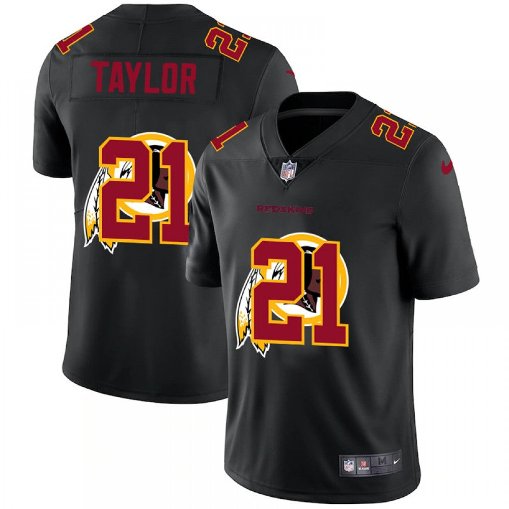 Men's Washington Football Team #21 Sean Taylor Black Shadow Logo Limited Stitched Jersey 