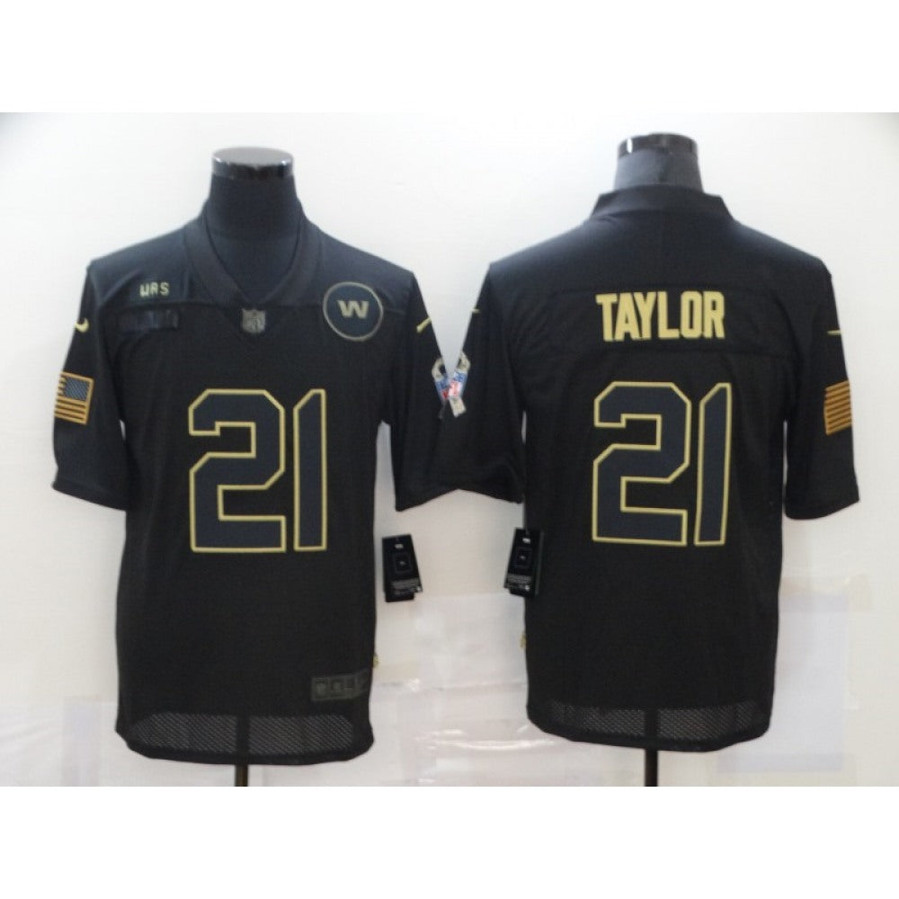 Men's Washington Football Team #21 Sean Taylor 2020 Black Salute To Service Limited Stitched Jersey 