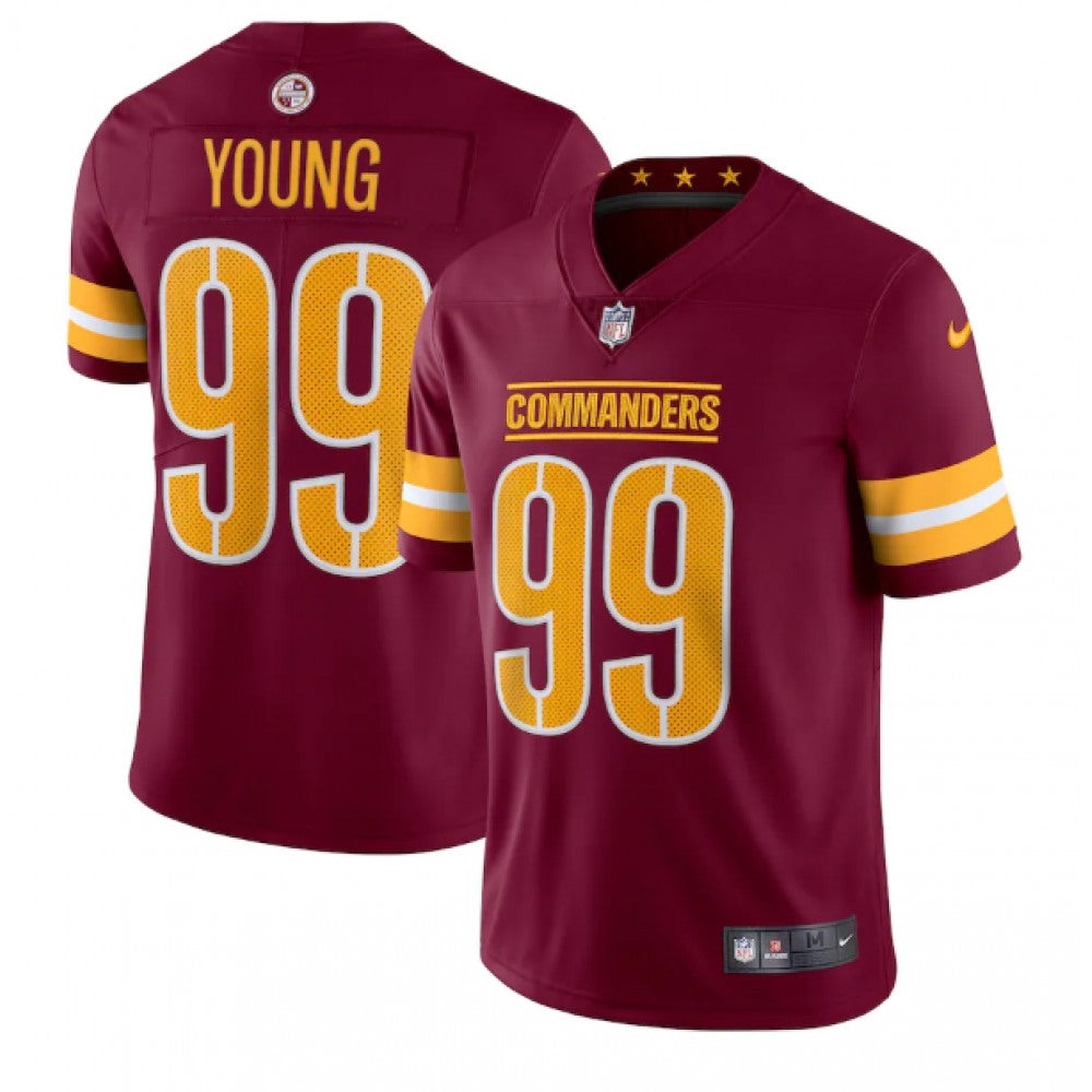 Men's Washington Commanders #99 Chase Young 2022 Burgundy Vapor Stitched Football Jersey 