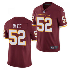 Men's Washington Football Team #52 Jamin Davis Burgundy Vapor Untouchable Limited Stitched Jersey 