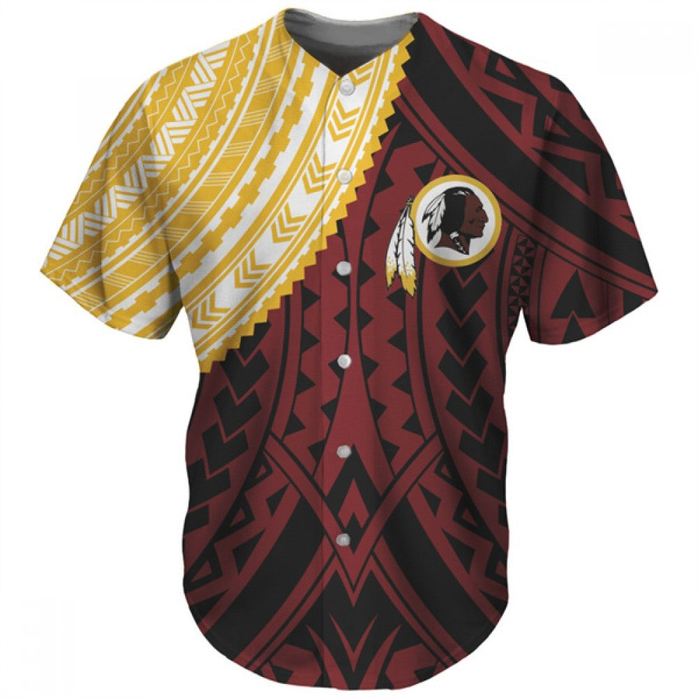 Men's Washington Football Team Red Baseball Jersey 