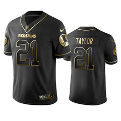 Men's Washington Redskins #21 Sean Taylor Black 2019 Golden Edition Limited Stitched NFL Jersey 