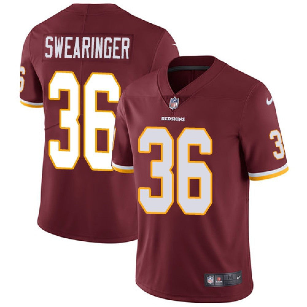Men's Washington Redskins #36 D.J. Swearinger Burgundy Red Vapor Untouchable Limited Stitched NFL Jersey 
