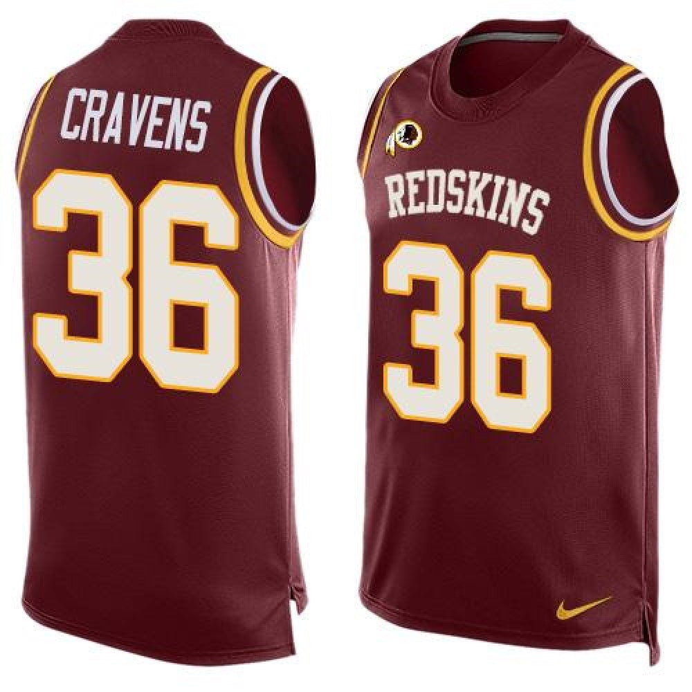 Redskins #36 Su'a Cravens Burgundy Red Team Color Men's Stitched NFL Limited Tank Top Jersey 
