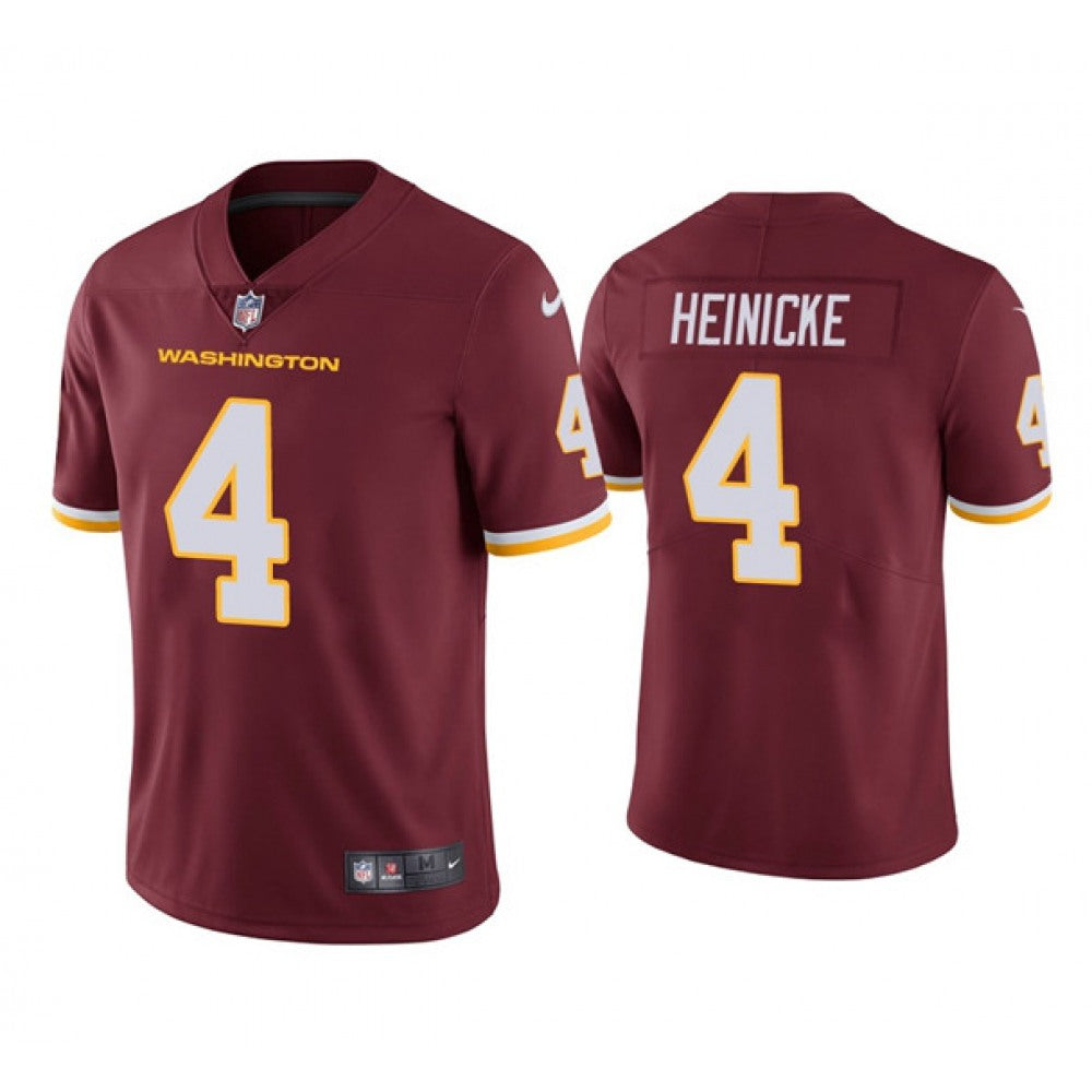 Men's Washington Football Team #4 Taylor Heinicke Red Vapor Untouchable Limited Stitched Jersey 