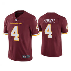 Men's Washington Football Team #4 Taylor Heinicke Red Vapor Untouchable Limited Stitched Jersey 