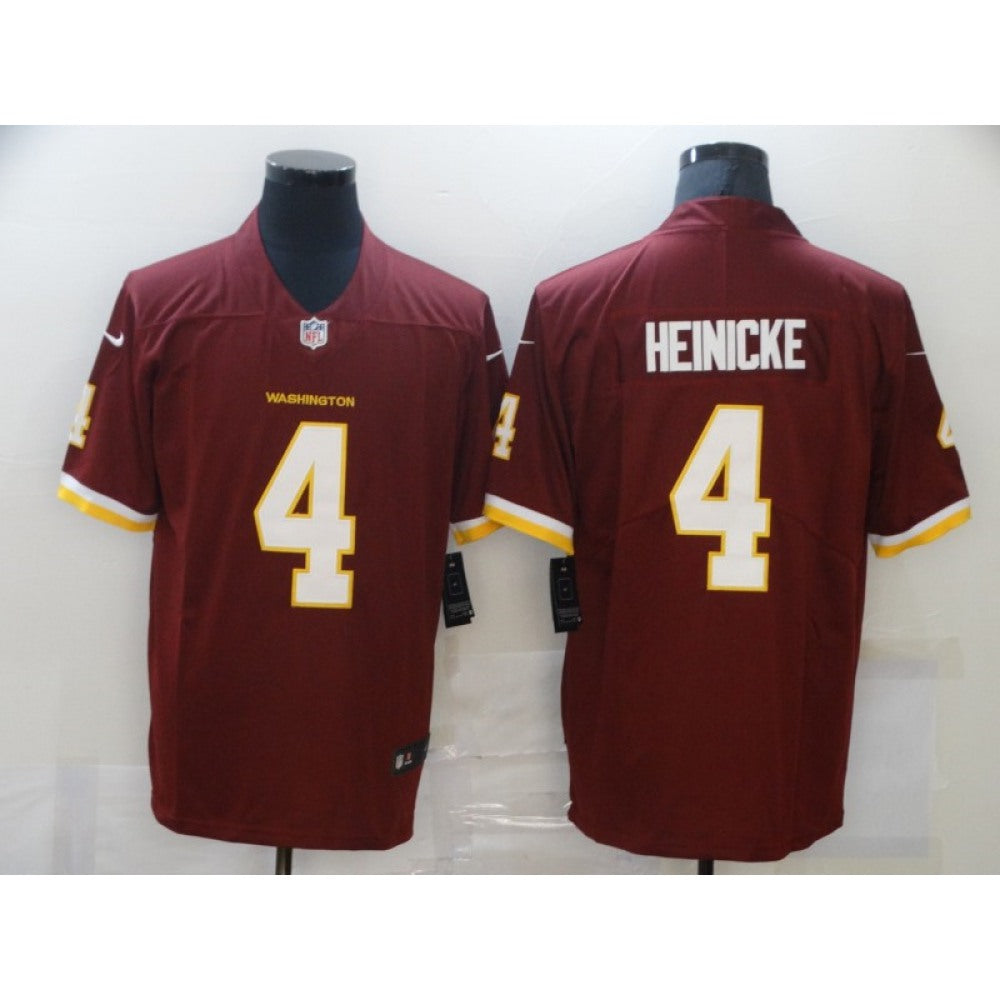 Men's Washington Football Team #4 Taylor Heinicke Red Vapor Untouchable Limited Stitched Jersey 