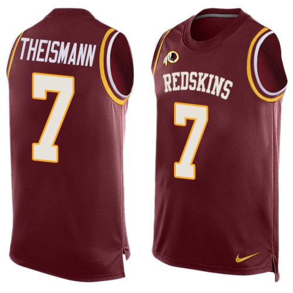 Redskins #7 Joe Theismann Burgundy Red Team Color Men's Stitched NFL Limited Tank Top Jersey 
