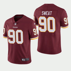 Men's Washington Redskins #90 Montez Sweat Red Vapor Untouchable Limited NFL Stitched Jersey 