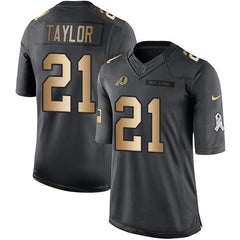 Redskins #21 Sean Taylor Black Men's Stitched NFL Limited Gold Salute To Service Jersey 