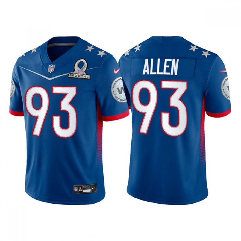 Men's Washington Football Team #93 Jonathan Allen 2022 Royal NFC Pro Bowl Stitched Jersey 