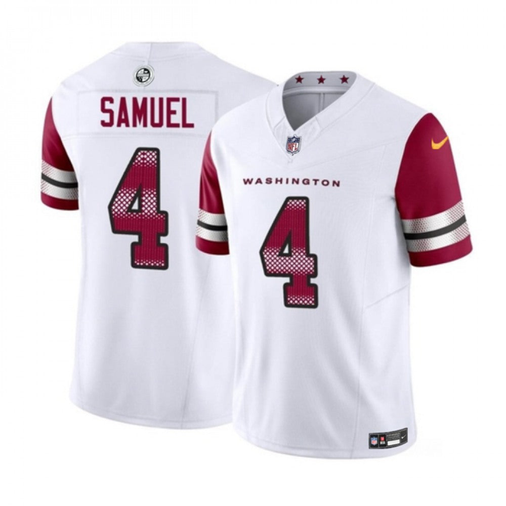Men's Washington Commanders #4 Curtis Samuel White 2023 F.U.S.E. Vapor Limited Stitched Football Jersey 