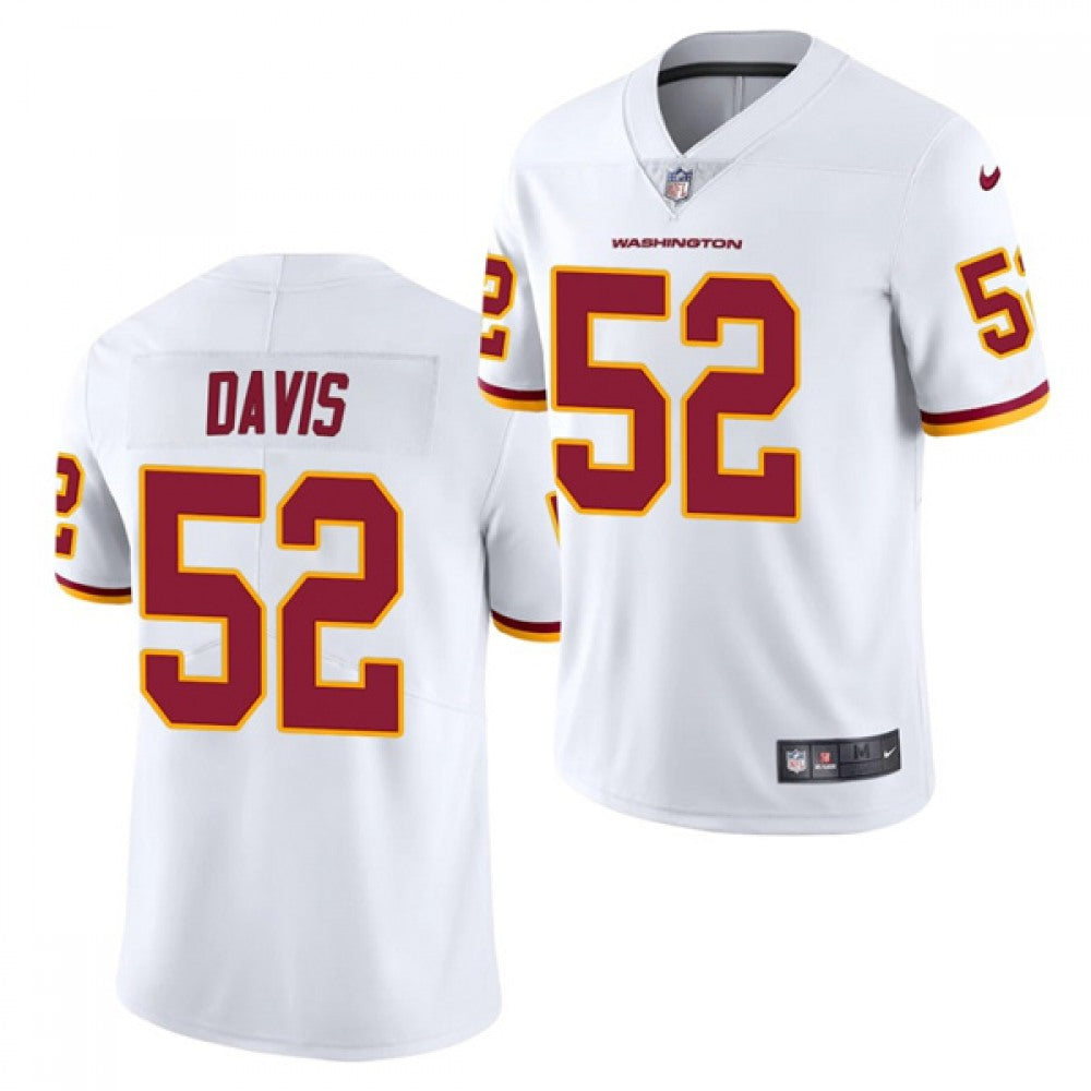 Men's Washington Football Team #52 Jamin Davis White Vapor Untouchable Limited Stitched Jersey 