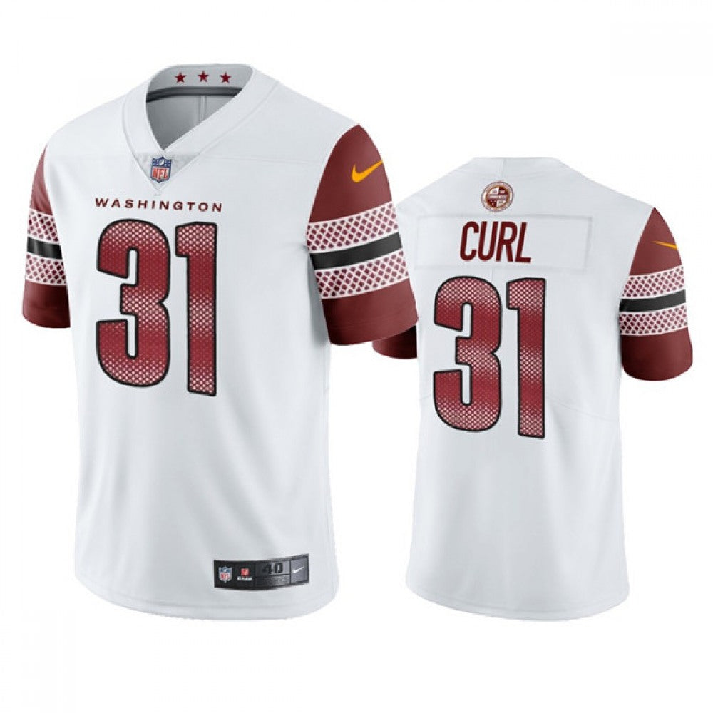 Men's Washington Commanders #31 Kamren Curl White Vapor Untouchable Stitched Football Jersey 