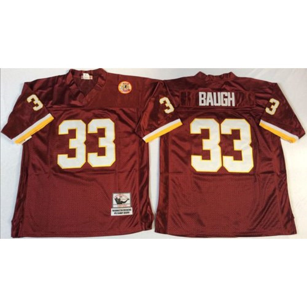 Mitchell And Ness Redskins #33 Sammy Baugh Red Throwback Stitched NFL Jersey 