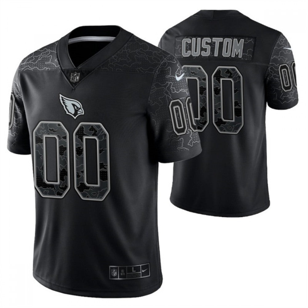 Men's Arizona Cardinals ACTIVE PLAYER Custom Black Reflective Limited Stitched Football Jersey 