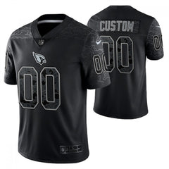 Men's Arizona Cardinals ACTIVE PLAYER Custom Black Reflective Limited Stitched Football Jersey 