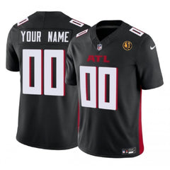 Men's Atlanta Falcons Active Player Custom Black 2023 F.U.S.E. With John Madden Patch Vapor Limited Stitched Football Jersey 