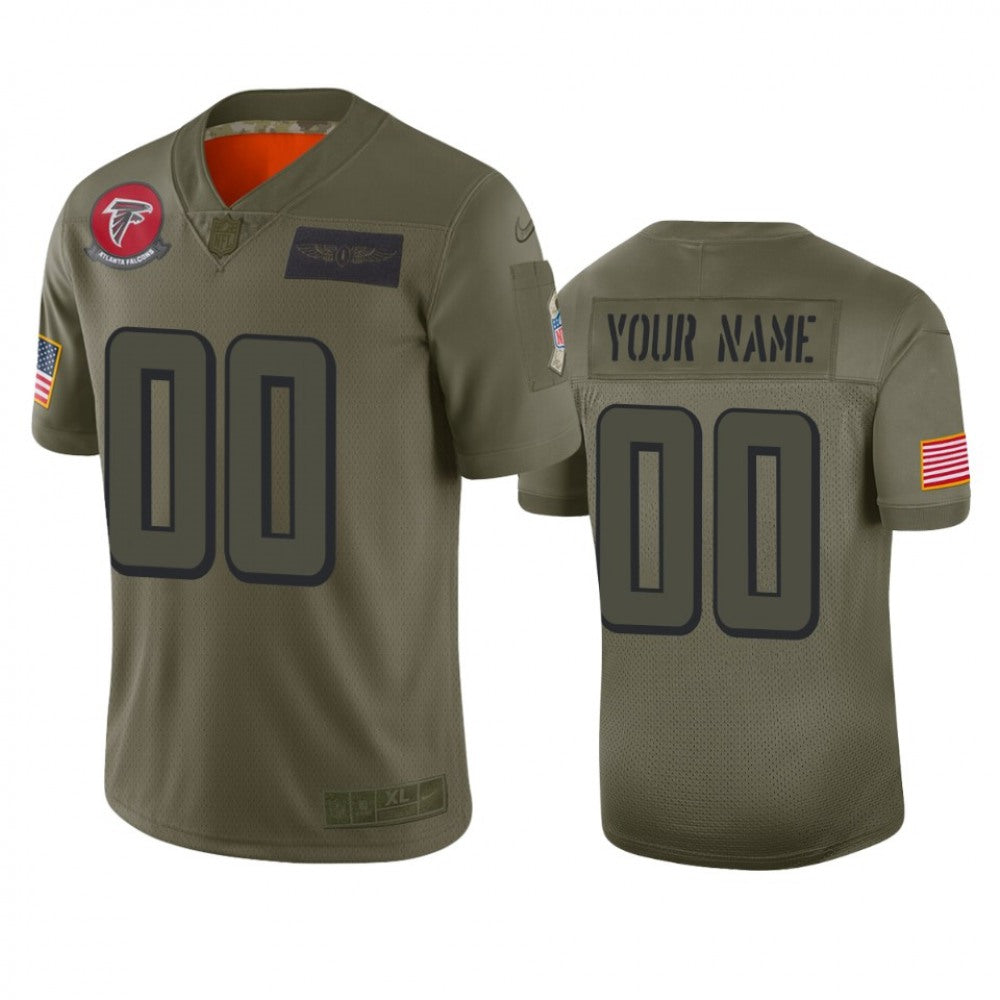 Men's Atlanta Falcons Customized 2019 Camo Salute To Service NFL Stitched Limited Jersey 