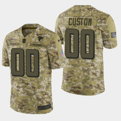 Men's Atlanta Falcons Customized Camo Salute To Service NFL Stitched Limited Jersey 