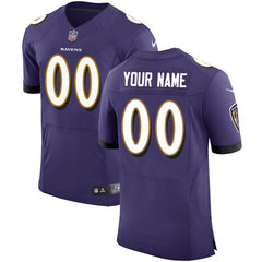 Men's Baltimore Ravens Purple Team Color Vapor Untouchable Custom Elite NFL Stitched Jersey 