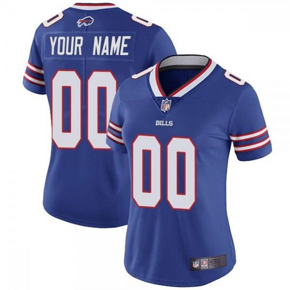 Women's Buffalo Bills Customized Blue Vapor Stitched Limited Jersey(Run Small 