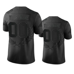 Men's Carolina Panthers Customized Black MVP Stitched Limited Jersey 