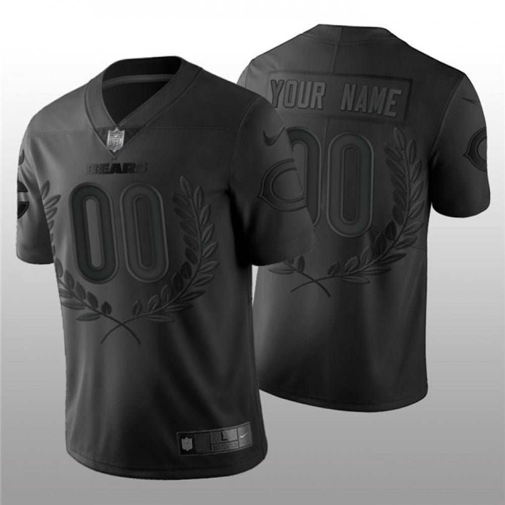 Men's Chicago Bears Customized Black MVP Stitched Limited Jersey 