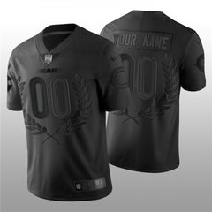 Men's Chicago Bears Customized Black MVP Stitched Limited Jersey 