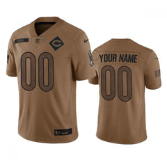 Men's Chicago Bears Active Player Custom 2023 Brown Salute To Service Limited Stitched Football Jersey 