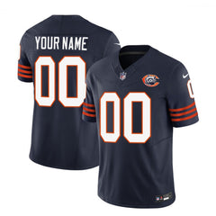 Men's Chicago Bears Active Player Custom 2023 F.U.S.E. Navy Throwback Limited Stitched Football Jersey 