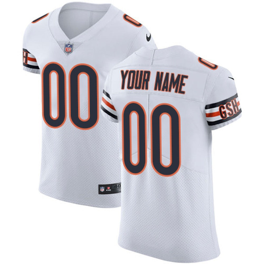 Men's Chicago Bears White Vapor Untouchable Custom Elite NFL Stitched Jersey 