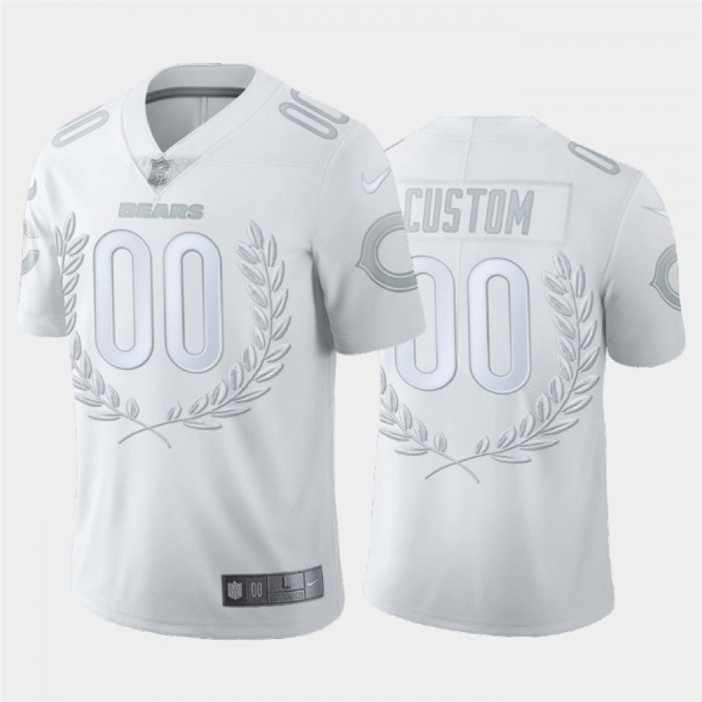 Men's Chicago Bears Customized White MVP Stitched Limited Jersey 
