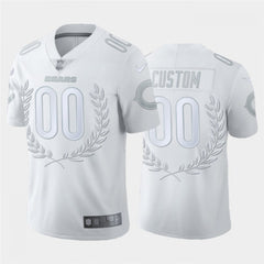 Men's Chicago Bears Customized White MVP Stitched Limited Jersey 