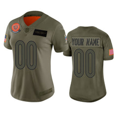 Women's Chicago Bears Customized 2019 Camo Salute To Service NFL Stitched Limited Jersey 