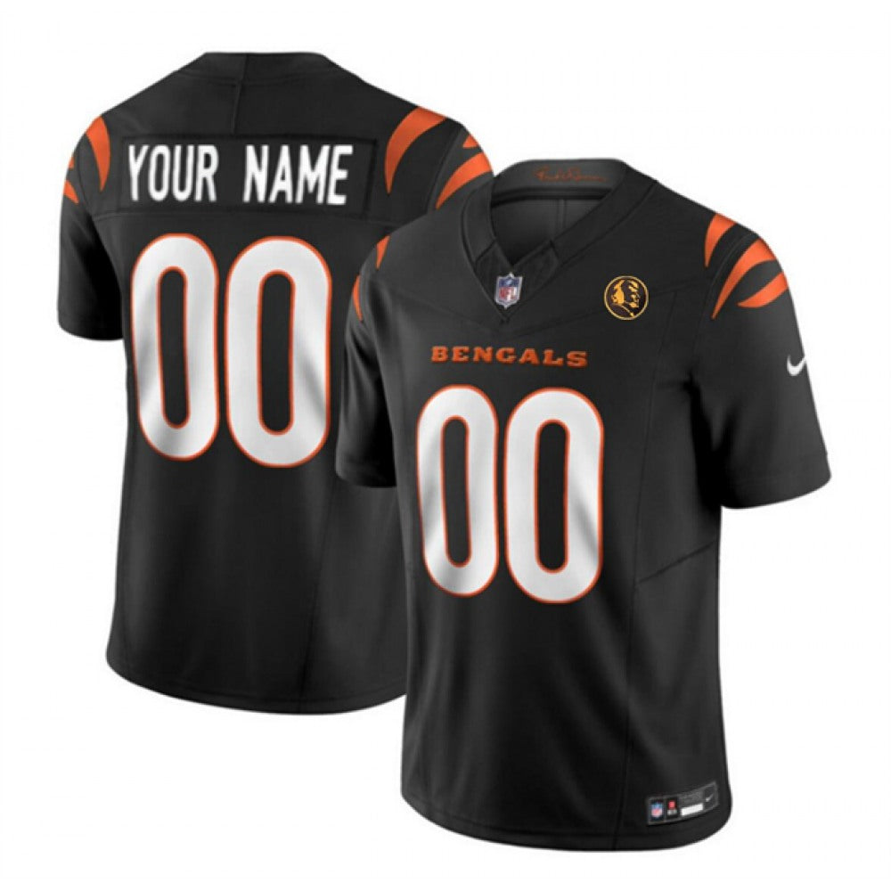 Men's Cincinnati Bengals Active Player Custom Black 2023 F.U.S.E. With John Madden Patch Vapor Limited Stitched Football Jersey 