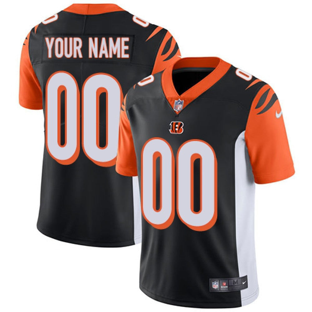 Men's Cincinnati Bengals Customized Black Team Color Vapor Untouchable NFL Stitched Limited Jersey 
