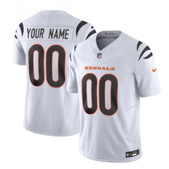 Men's Cincinnati Bengals Active Player Custom 2023 F.U.S.E. White Vapor Untouchable Limited Stitched Jersey 